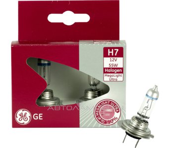 H7 12V- 55W (PX26d) ( +90% света) Megalight Ultra +90 (к.уп.2шт.) 96923 (58520SXU) 58520SXU (ку.2)